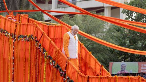 A shock election result in India humbles Narendra Modi .